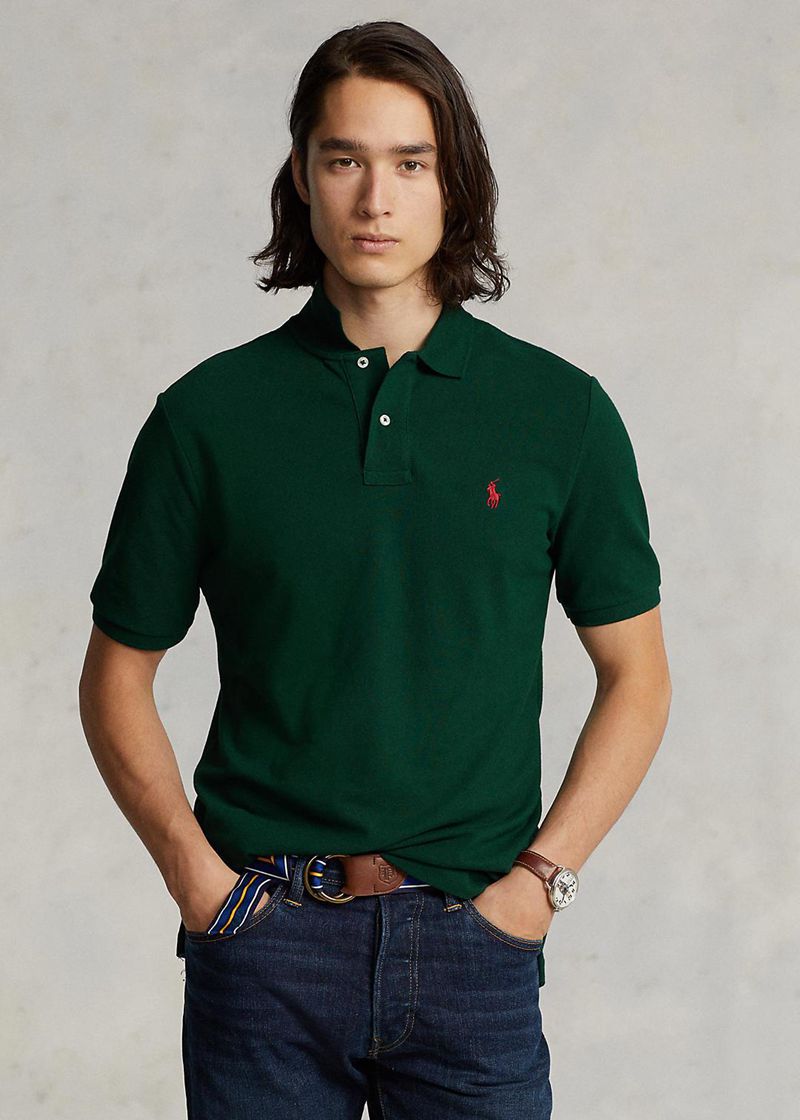 Poleras Polo Polo Ralph Lauren Hombre Slim Fit Mesh Chile Verde RDUOJ-6794